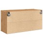 Wall-mounted TV unit in artisan oak, 80x30x41 cm by , Closets and storage - Ref: Foro24-857668, Price: 49,73 €, Discount: %