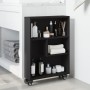 Narrow black wooden storage cart 48x13x68 cm by , Bookcases and shelves - Ref: Foro24-855224, Price: 45,99 €, Discount: %