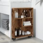 Narrow storage cart in aged wood 48x13x68 cm by , Bookcases and shelves - Ref: Foro24-855230, Price: 48,17 €, Discount: %