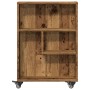 Narrow storage cart in aged wood 48x13x68 cm by , Bookcases and shelves - Ref: Foro24-855230, Price: 48,17 €, Discount: %