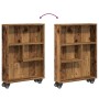 Narrow storage cart in aged wood 48x13x68 cm by , Bookcases and shelves - Ref: Foro24-855230, Price: 48,17 €, Discount: %