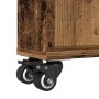 Narrow storage cart in aged wood 48x13x68 cm by , Bookcases and shelves - Ref: Foro24-855230, Price: 48,17 €, Discount: %