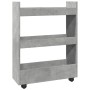 Narrow storage cart 3 levels wood gray concrete by , Kitchen and dining carts - Ref: Foro24-855253, Price: 53,88 €, Discount: %