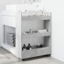 Narrow storage cart 3 levels wood gray concrete by , Kitchen and dining carts - Ref: Foro24-855253, Price: 53,88 €, Discount: %