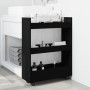 Narrow storage cart 3 levels engineered wood black by , Kitchen and dining carts - Ref: Foro24-855251, Price: 55,31 €, Discou...