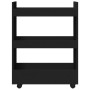 Narrow storage cart 3 levels engineered wood black by , Kitchen and dining carts - Ref: Foro24-855251, Price: 55,31 €, Discou...