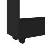 Narrow storage cart 3 levels engineered wood black by , Kitchen and dining carts - Ref: Foro24-855251, Price: 55,31 €, Discou...