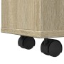 Narrow bathroom cabinet with wheels in Sonoma oak wood. by , Lockers and storage cabinets - Ref: Foro24-855270, Price: 103,99...