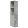 Narrow bathroom cabinet with wheels, gray wood concrete by , Lockers and storage cabinets - Ref: Foro24-855298, Price: 93,15 ...