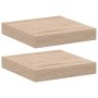 Estantes flotantes 2 uds madera de ingeniería 23x23,5x4 cm de , Estantes y estanterías - Ref: Foro24-4010680, Precio: 24,99 €...