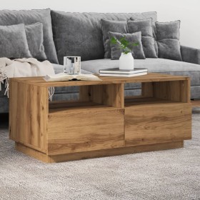 Handcrafted oak coffee table with LED lights 90x49x40 cm by , Coffee table - Ref: Foro24-857711, Price: 114,20 €, Discount: %