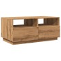 Handcrafted oak coffee table with LED lights 90x49x40 cm by , Coffee table - Ref: Foro24-857711, Price: 114,20 €, Discount: %