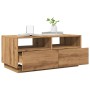 Handcrafted oak coffee table with LED lights 90x49x40 cm by , Coffee table - Ref: Foro24-857711, Price: 114,20 €, Discount: %