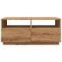 Handcrafted oak coffee table with LED lights 90x49x40 cm by , Coffee table - Ref: Foro24-857711, Price: 114,20 €, Discount: %