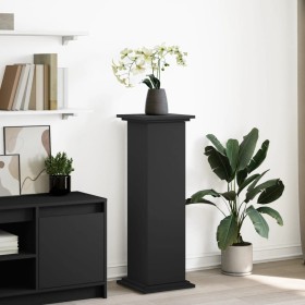 Black wooden display pedestal with storage 31x30x90 cm by , Pot stands - Ref: Foro24-854608, Price: 56,87 €, Discount: %