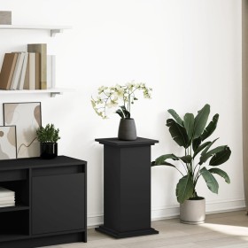 Black wooden display pedestal with storage 31x30x60 cm by , Pot stands - Ref: Foro24-854617, Price: 51,85 €, Discount: %