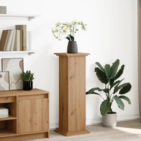 Display pedestal with storage in artisan oak, 31x30x90 cm. by , Pot stands - Ref: Foro24-854615, Price: 55,99 €, Discount: %