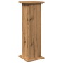 Pedestal expositor con almacenaje roble artisan 31x30x90 cm de , Soportes para macetas - Ref: Foro24-854615, Precio: 61,73 €,...