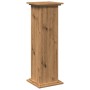 Pedestal expositor con almacenaje roble artisan 31x30x90 cm de , Soportes para macetas - Ref: Foro24-854615, Precio: 61,73 €,...