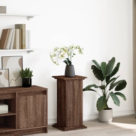 Brown oak pedestal display with storage 31x30x60 cm by , Pot stands - Ref: Foro24-854622, Price: 48,21 €, Discount: %