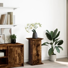 Smoked oak pedestal display with storage 31x30x60 cm by , Pot stands - Ref: Foro24-854620, Price: 47,18 €, Discount: %