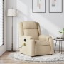 Reclining cream fabric massage chair by , Armchairs - Ref: Foro24-373557, Price: 245,38 €, Discount: %