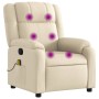 Reclining cream fabric massage chair by , Armchairs - Ref: Foro24-373557, Price: 245,38 €, Discount: %