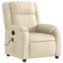 Reclining cream fabric massage chair by , Armchairs - Ref: Foro24-373557, Price: 245,38 €, Discount: %