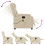 Reclining cream fabric massage chair by , Armchairs - Ref: Foro24-373557, Price: 245,38 €, Discount: %