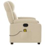 Reclining cream fabric massage chair by , Armchairs - Ref: Foro24-373557, Price: 245,38 €, Discount: %