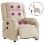 Electric massage recliner chair in cream-colored fabric by , Armchairs - Ref: Foro24-3205199, Price: 276,84 €, Discount: %