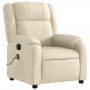 Electric massage recliner chair in cream-colored fabric by , Armchairs - Ref: Foro24-3205199, Price: 276,84 €, Discount: %