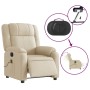 Electric massage recliner chair in cream-colored fabric by , Armchairs - Ref: Foro24-3205199, Price: 276,84 €, Discount: %