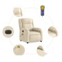 Electric massage recliner chair in cream-colored fabric by , Armchairs - Ref: Foro24-3205199, Price: 276,84 €, Discount: %