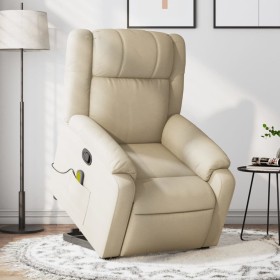 Silla de masaje reclinable de pie de tela color crema de , Sillones - Ref: Foro24-3205223, Precio: 298,99 €, Descuento: %