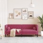 Chesterfield 3-seater sofa with red velvet cushions by , Sofas - Ref: Foro24-372697, Price: 297,83 €, Discount: %