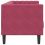 Sofá Chesterfield 3 plazas con cojines terciopelo rojo tinto de , Sofás - Ref: Foro24-372697, Precio: 297,83 €, Descuento: %