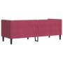 Sofá Chesterfield 3 plazas con cojines terciopelo rojo tinto de , Sofás - Ref: Foro24-372697, Precio: 297,83 €, Descuento: %