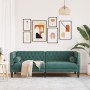 Chesterfield-Sofa mit 3 Plätzen und dunkelgrünen Samtkissen. von , Sofas - Ref: Foro24-372695, Preis: 310,56 €, Rabatt: %