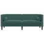 Sofá Chesterfield 3 plazas con cojines terciopelo verde oscuro de , Sofás - Ref: Foro24-372695, Precio: 298,99 €, Descuento: %