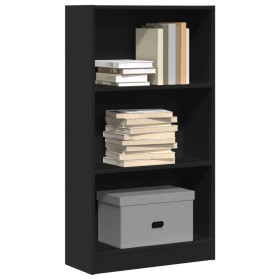 Estantería de madera de ingeniería negra 60x24x109 cm de , Librerías y estanterías - Ref: Foro24-857804, Precio: 52,66 €, Des...