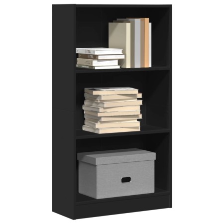 Schwarzes Holzregal aus Ingenieurholz 60x24x109 cm von , Bücherregale und Regale - Ref: Foro24-857804, Preis: 52,66 €, Rabatt: %