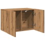 Handcrafted oak wall TV stand 60x30x41 cm by , Closets and storage - Ref: Foro24-857664, Price: 41,31 €, Discount: %