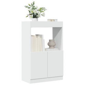 Tall white engineered wood sideboard 63x33x100 cm by , Bookcases and shelves - Ref: Foro24-855097, Price: 73,58 €, Discount: %