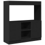 Engineered wood black sideboard 92x33x100 cm by , Bookcases and shelves - Ref: Foro24-855125, Price: 85,99 €, Discount: %