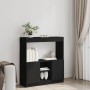 Engineered wood black sideboard 92x33x100 cm by , Bookcases and shelves - Ref: Foro24-855125, Price: 85,99 €, Discount: %