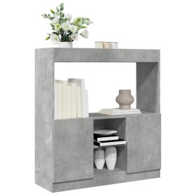 Engineered wood sideboard in concrete grey, 92x33x100 cm by , Bookcases and shelves - Ref: Foro24-855127, Price: 83,99 €, Dis...