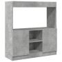 Aparador de madera de ingeniería gris hormigón 92x33x100 cm de , Librerías y estanterías - Ref: Foro24-855127, Precio: 87,58 ...