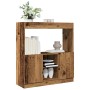 Engineered wood aged wood sideboard 92x33x100 cm by , Bookcases and shelves - Ref: Foro24-855131, Price: 83,10 €, Discount: %