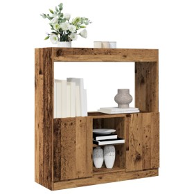 Engineered wood aged wood sideboard 92x33x100 cm by , Bookcases and shelves - Ref: Foro24-855131, Price: 83,99 €, Discount: %